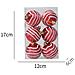 Set Di 6 Palline Di Natale A Righe Rosse E Bianche Da 6 Cm - Decorazioni Festive Per L'albero Red - Foto miniatura 2
