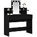 Tavolo da trucco con LED Nero Rovere 100x40x130 cm - Foto miniatura 3