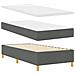 Letto a molle con materasso Grigio scuro 100 x 200 cm Tessuto - Foto miniatura 7