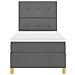 Letto a molle con materasso Grigio scuro 100 x 200 cm Tessuto - Foto miniatura 8
