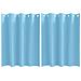 Tende con tende 2 pcs Azzurro 140x140cm Poliestere - Foto miniatura 1