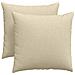 Cuscini da Divano 2 pcs Crema 45 x 45 cm Tessuto - Foto miniatura 1