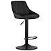 Sgabello girevole VALORA DAKA - Velluto nero con altezza regolabile CODICE 3438 - Foto miniatura 1