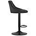 Sgabello girevole VALORA DAKA - Velluto nero con altezza regolabile CODICE 3438 - Foto miniatura 5