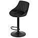 Sgabello girevole VALORA DAKA - Velluto nero con altezza regolabile CODICE 3438 - Foto miniatura 3
