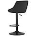 Sgabello girevole VALORA DAKA - Velluto nero con altezza regolabile CODICE 3438 - Foto miniatura 4