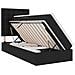 Letto con contenitore e materasso Nero 100 x 200 cm Poliestere - Foto miniatura 1
