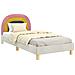Struttura letto bambini con testata Crema 80 x 200 cm Velluto - Foto miniatura 1