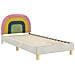 Struttura letto bambini con testata Crema 80 x 200 cm Velluto - Foto miniatura 4