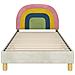 Struttura letto bambini con testata Crema 80 x 200 cm Velluto - Foto miniatura 5
