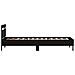 Struttura del letto Rovere Nero 98.5 x 200 cm Legno multistrato - Foto miniatura 5
