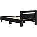 Struttura del letto Rovere Nero 98.5 x 200 cm Legno multistrato - Foto miniatura 6
