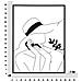 Pannello Da Parete Elegant B In Ferro Nero, Figura Femminile Con Cappello Fedora - Foto miniatura 6