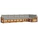 Set di divani da esterno 6 pcs Grigio Naturale e Chiaro - Foto miniatura 1