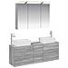 Set di mobili per il bagno 4 pcs Sonoma grigio - Foto miniatura 1