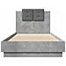 Struttura letto con testata Grigio Cemento Legno ingegnerizzato - Foto miniatura 3