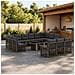 Set Divano da Giardino 14 pz Grigio e Grigio Scuro polyrattan - Foto miniatura 9