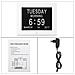 Orologio Con Calendario A Led Da 8 Pollici - Carattere Grande - Sveglia - Nero - Per Anziani / Alzheimer E Bambini - Foto miniatura 3