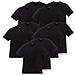 Americano T-shirt 10 Pacco - Scollo A V, Girocollo, Nero, Bianco, M L Xl 2xl 3xl 4xl - Nero (scollo A V), 3xl (3x-large, 10-pack)  - Foto miniatura 1