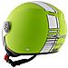 Jet Moto Casco Grafica Bianca Omologato Doppia Visiera Verde Opaco Parasole Xl - Foto miniatura 4
