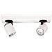 Faretti Moderni Bianco, Nero 2 Luci Con Alluminio, Paralume Bianco, Gu10 - Foto miniatura 1