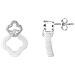 Donna 925 Argento H Bianco Diamante Fashionearring 1-48/0027-b - Foto miniatura 1