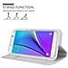 Custodia Compatibile Con Samsung Galaxy Note 5 In Classy Argento - Coperchio Protettiva Con Chiusura Magnetica, Funzione Stand E Tasca Per Le Carte - Foto miniatura 3