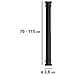 Asta Doccia Telescopica, 70 - 115 Cm, Nero, - Foto miniatura 2