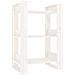 Libreria /divisorio Bianco 60x35x91 Cm In Legno Massello Di Pino - Foto miniatura 2