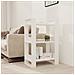 Libreria /divisorio Bianco 60x35x91 Cm In Legno Massello Di Pino - Foto miniatura 1