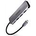 HMC-5 replicatore di porte e docking station per laptop Cablato USB 3.2 Gen 1 (3.1 Gen 1) Type-C Grigio - Foto miniatura 1