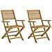 Sedie Giardino Pieghevoli 2pz 54,5x61,5x86,5 Cm Massello Acacia - Foto miniatura 1