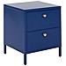 Comodino 2 Cassetti Kylea Metallo Blu Marino - Foto miniatura 7