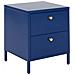 Comodino 2 Cassetti Kylea Metallo Blu Marino - Foto miniatura 9