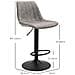 Set 2 Sgabelli Da Bar Con Schienale, Poggiapiedi E Altezza Regolabile Stile Industriale, Grigio - Foto miniatura 5