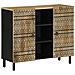 Credenza 90x33,5x75 Cm In Legno Massello Di Mango Grezzo - Foto miniatura 1
