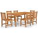 Set da Pranzo per Esterni 7 pz in Legno Massello di Teak - Foto miniatura 1
