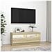 Mobile Porta TV con Luci LED Rovere Sonoma 100x35x40 cm - Foto miniatura 5