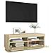 Mobile Porta TV con Luci LED Rovere Sonoma 100x35x40 cm - Foto miniatura 6