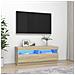 Mobile Porta TV con Luci LED Rovere Sonoma 100x35x40 cm - Foto miniatura 8