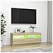 Mobile Porta TV con Luci LED Rovere Sonoma 100x35x40 cm - Foto miniatura 9