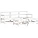 Set Salotto Da Giardino 5 Pz Bianco In Legno Massello Di Pino - Foto miniatura 2