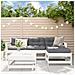 Set Salotto Da Giardino 5 Pz Bianco In Legno Massello Di Pino - Foto miniatura 1