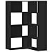 Libreria Angolare 4ripiani Nera 85x85x140 Cm Legno Multistrato - Foto miniatura 2
