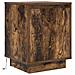 Comodino Con Luci Led Rovere Fumo 38x34x50 Cm - Foto miniatura 3
