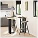 Gambe Tavolo Bar A Forma T 2 Pz Nero 50x35x(100-101) Cm Acciaio - Foto miniatura 2