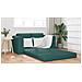 Divano Letto 2-in-1 Verde Scuro 148x71x83 cm Tessuto - Foto miniatura 4