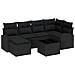 Set Divano da Giardino a 7 Pezzi con Cuscini Beige Polyrattan - Foto miniatura 1
