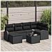 Set Divano da Giardino a 7 Pezzi con Cuscini Beige Polyrattan - Foto miniatura 2