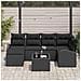Set Divano da Giardino a 7 Pezzi con Cuscini Beige Polyrattan - Foto miniatura 3
